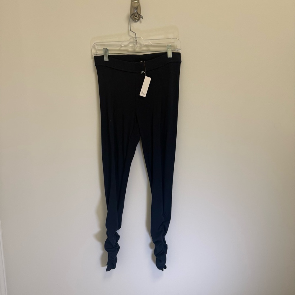 James Perse Black Ruched Leggings